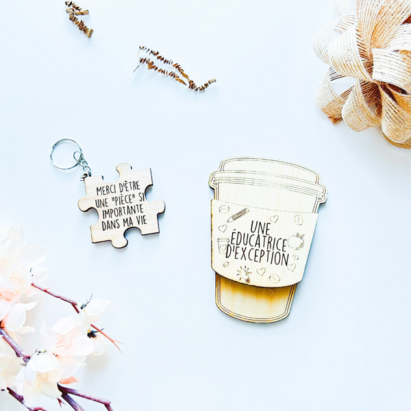 Duo key ring & coffee gift (3 choices)