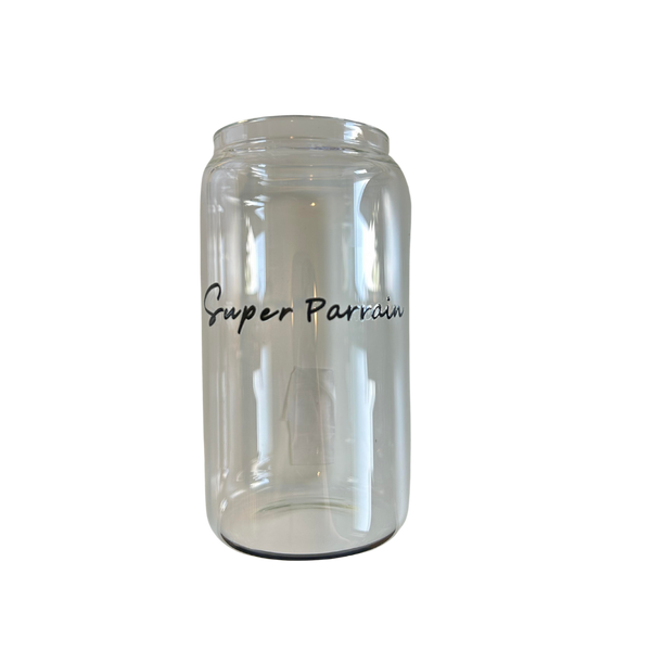 Cane-style glass - Super parrain