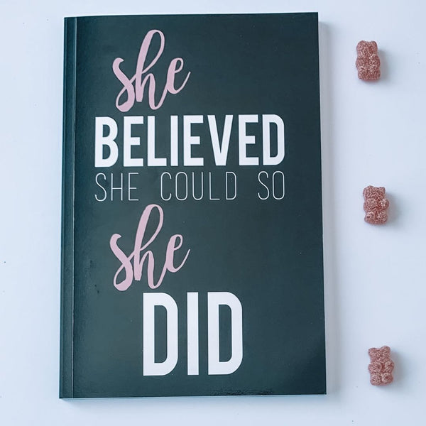 Notebook she believed she could so she did for gift box