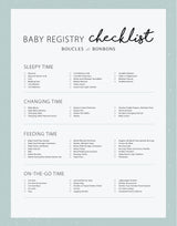 Downloadable file for baby registry