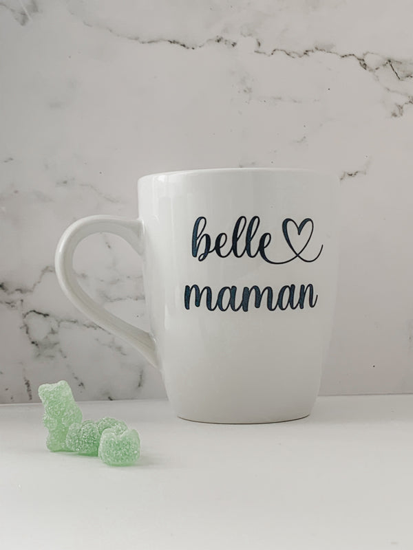 Tasse personnalisée Belle maman pour boite cadeau
