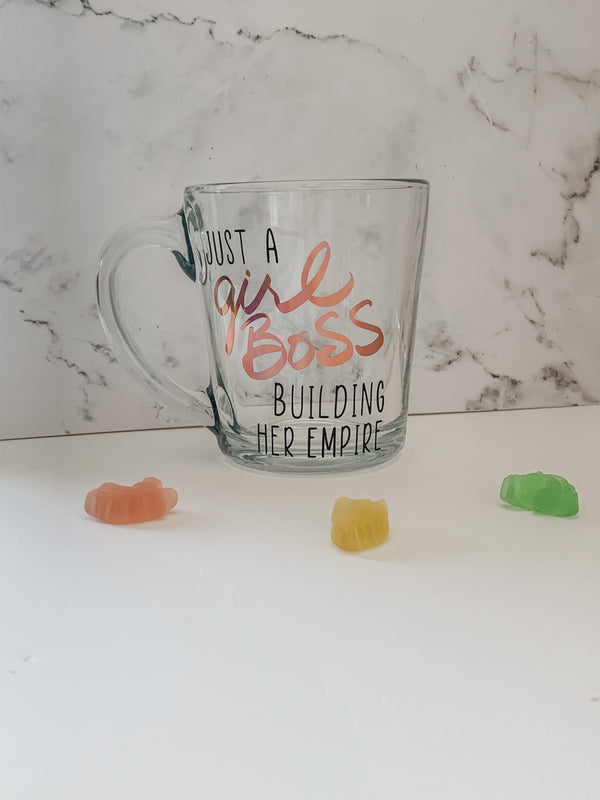 Just a girl boss building her empire personalized mug for gift box